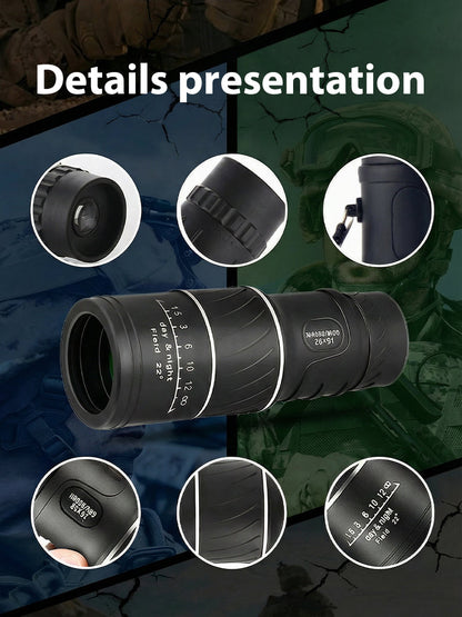 ⏳ 50% OFF🔥Used by American Mountain Guides! 100x HD Monocular, IPX5 Waterproof & Fog-Proof🧭🔭