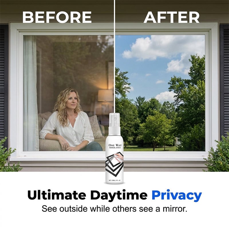 🪟 50% OFF Reflective Window Spray | One-Way Mirror Privacy Shield for Home & Car