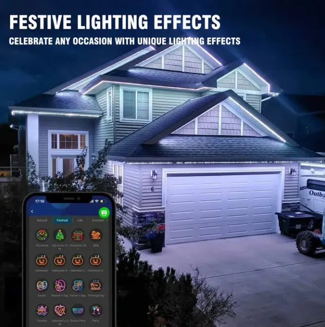 ⏰ Last Day Sale 🌈 Smart Rainbow Permanent Outdoor LED Lighting