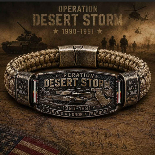 💥SAVE 40% 🎖️ Operation Desert Storm Veteran Paracord Bracelet | Honor Gulf War 1990-1991 Service Members
