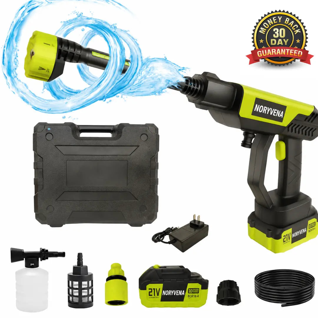 NORYVENA S5 Pro Cordless Pressure Washer and Single Port Charger Base, Bottle Portable Washer for Car,Home Cleaning & Garden Watering