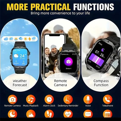 ⌚ Rugged Outdoor Smart Watch – HD Bluetooth Calling & 100+ Sports Modes