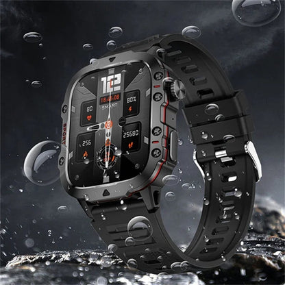 ⌚ Rugged Outdoor Smart Watch – HD Bluetooth Calling & 100+ Sports Modes
