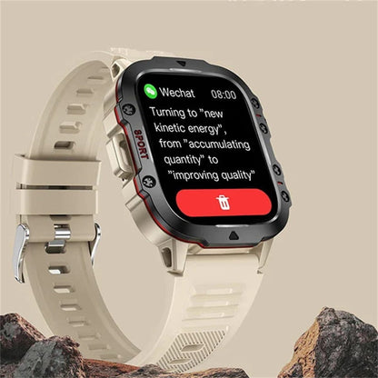 ⌚ Rugged Outdoor Smart Watch – HD Bluetooth Calling & 100+ Sports Modes