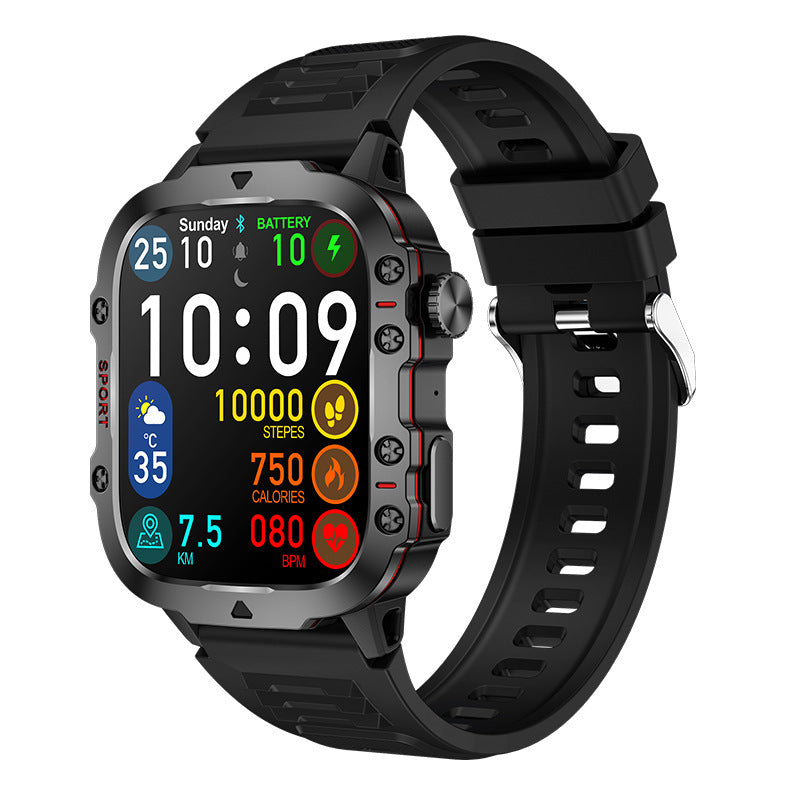 ⌚ Rugged Outdoor Smart Watch – HD Bluetooth Calling & 100+ Sports Modes