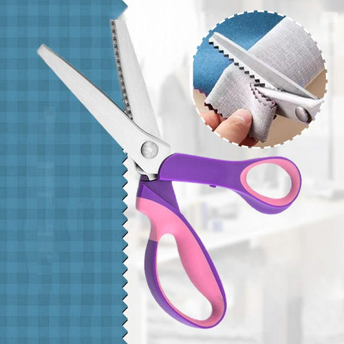 💥Last Day Special Sale 50% OFF✂ Premium Stainless Steel Pinking Shears – Ergonomic Soft-Grip, Zigzag Cut✂️