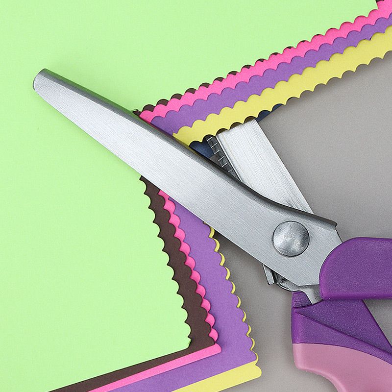 💥Last Day Special Sale 50% OFF✂ Premium Stainless Steel Pinking Shears – Ergonomic Soft-Grip, Zigzag Cut✂️