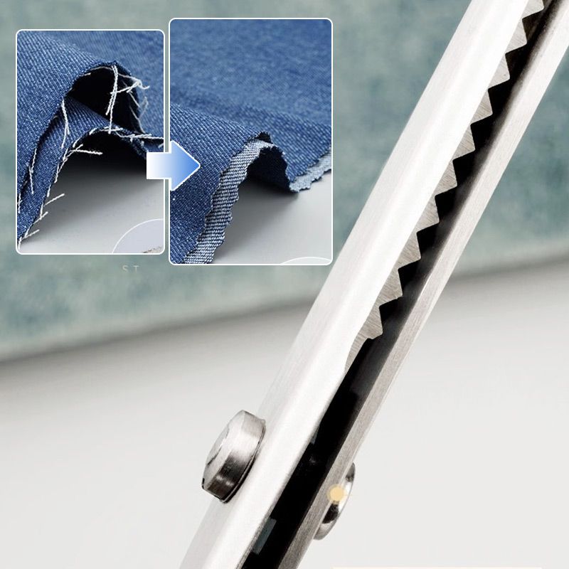 💥Last Day Special Sale 50% OFF✂ Premium Stainless Steel Pinking Shears – Ergonomic Soft-Grip, Zigzag Cut✂️