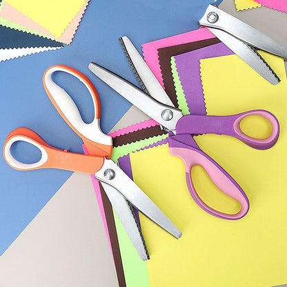 💥Last Day Special Sale 50% OFF✂ Premium Stainless Steel Pinking Shears – Ergonomic Soft-Grip, Zigzag Cut✂️