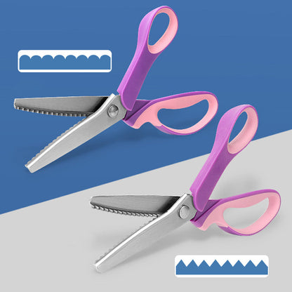 💥Last Day Special Sale 50% OFF✂ Premium Stainless Steel Pinking Shears – Ergonomic Soft-Grip, Zigzag Cut✂️