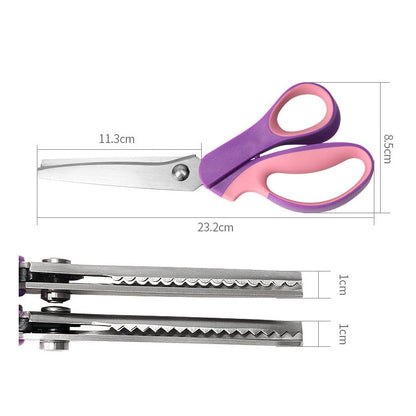 💥Last Day Special Sale 50% OFF✂ Premium Stainless Steel Pinking Shears – Ergonomic Soft-Grip, Zigzag Cut✂️