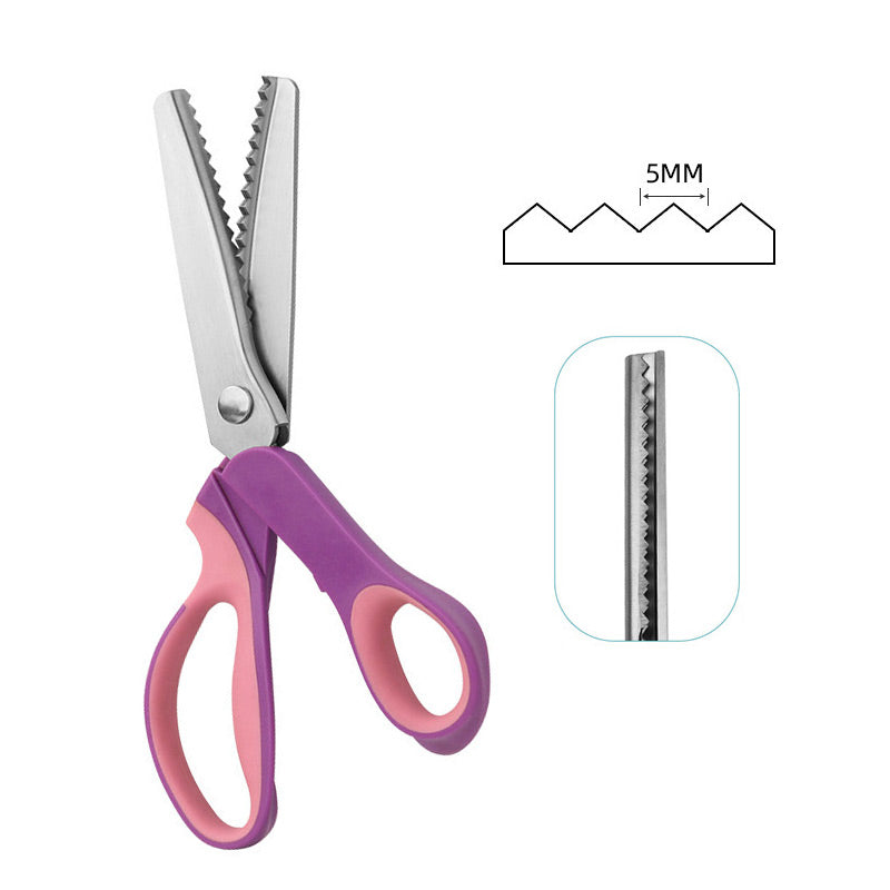 💥Last Day Special Sale 50% OFF✂ Premium Stainless Steel Pinking Shears – Ergonomic Soft-Grip, Zigzag Cut✂️