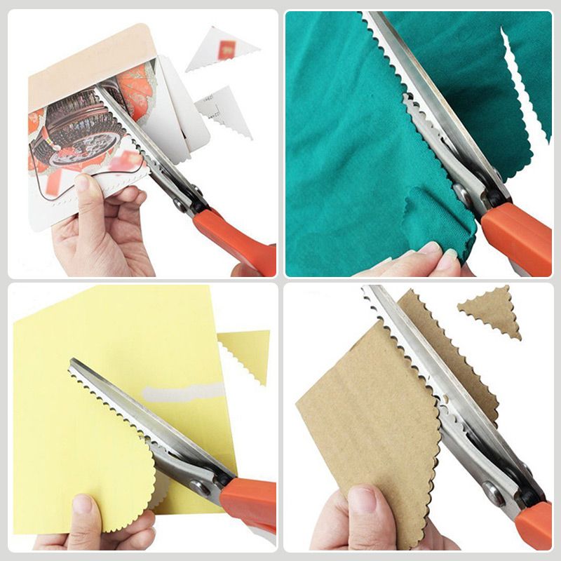 💥Last Day Special Sale 50% OFF✂ Premium Stainless Steel Pinking Shears – Ergonomic Soft-Grip, Zigzag Cut✂️