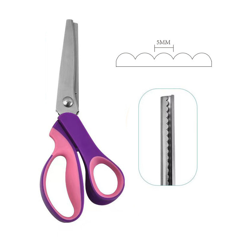 💥Last Day Special Sale 50% OFF✂ Premium Stainless Steel Pinking Shears – Ergonomic Soft-Grip, Zigzag Cut✂️