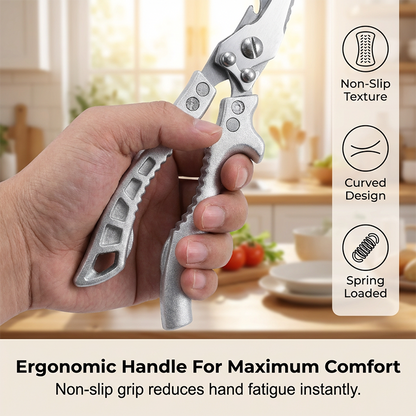 ✂️ 5-in-1 Kitchen Shears – Cut, Crack, Open & Scale With One Powerful Tool