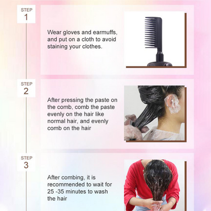 Plant-Based Comb-In Hair Dye – 3-in-1 Hair Dye Comb