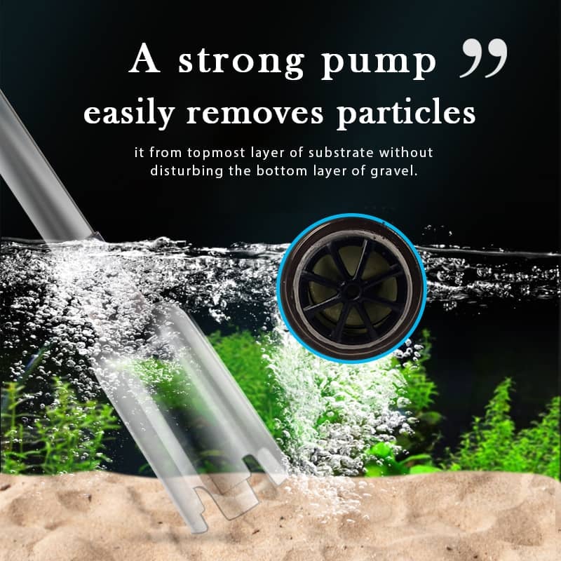 🐠50% OFF NOW! Electric Aquarium Gravel Cleaner – Powerful Suction Fish Tank Vacuum Siphon, Easy Gravel Cleaning & Water Changing, Automatic Aquarium Maintenance Tool