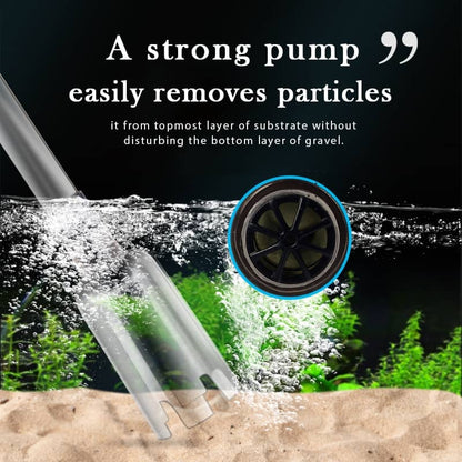 🐠50% OFF NOW! Electric Aquarium Gravel Cleaner – Powerful Suction Fish Tank Vacuum Siphon, Easy Gravel Cleaning & Water Changing, Automatic Aquarium Maintenance Tool