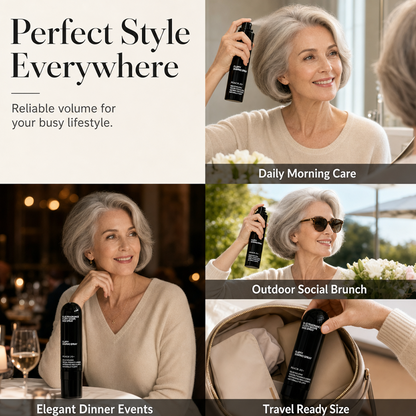 ✨ Hair Volume Boosting Hairspray – long-lasting, volumizing hairspray with a peach scent👩