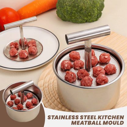 🥳HOT SALE🥳💞10K+ SOLD! Meatball Mould  304 steel, 6/12 holes & ergonomic. Perfect balls every time – grab yours! ✅