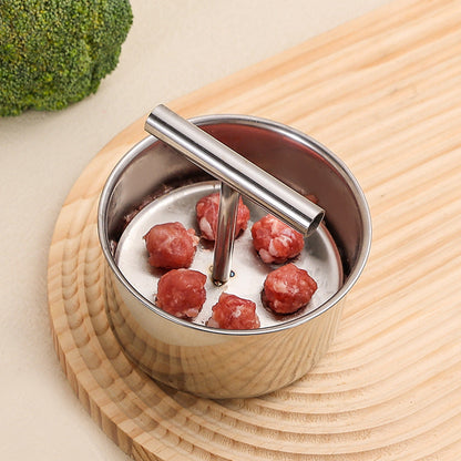 🥳HOT SALE🥳💞10K+ SOLD! Meatball Mould  304 steel, 6/12 holes & ergonomic. Perfect balls every time – grab yours! ✅